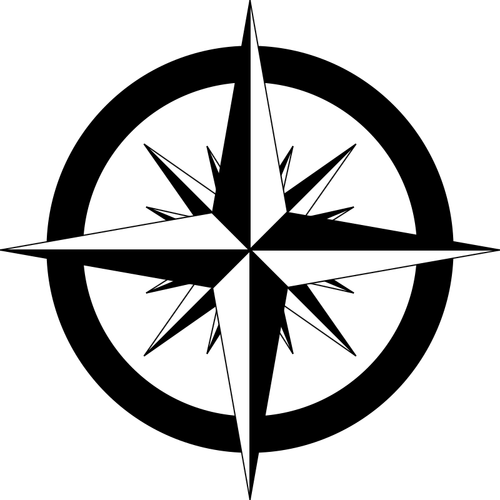 Compass rose szkic wektor