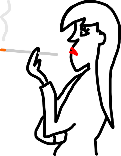 صورة متجهة لفتاة متكبرة كاريكاتير