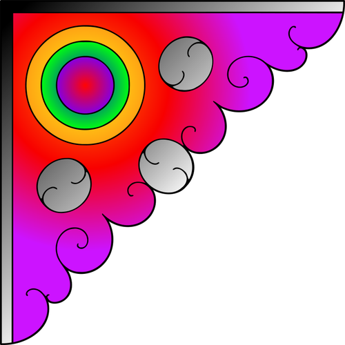 Ilustración de vector de Multiclolor esquina decoración