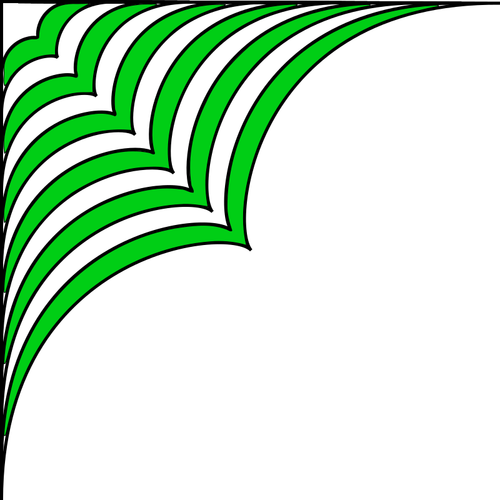 וקטור תמונה של עיטור פינתי ירוק ולבן