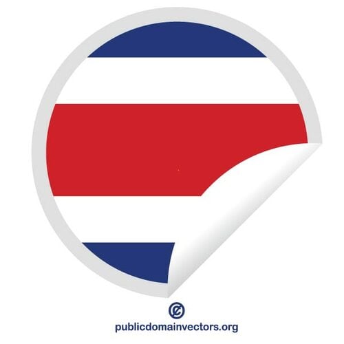Costa Rica vlajky kulaté nálepky