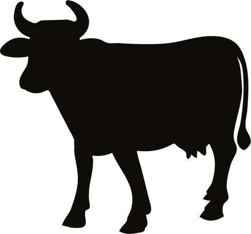 Cow silhouette image