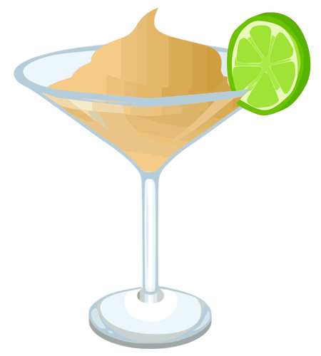 Martini con gráficos vectoriales de cal rebanada