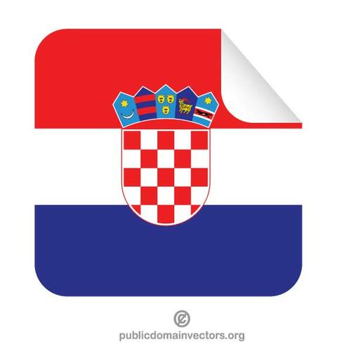 Quadratische Aufkleber mit Flagge Kroatiens