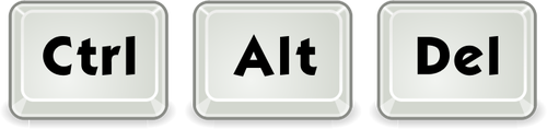 Ctrl + Alt + Delete kombinasi tombol vektor klip seni