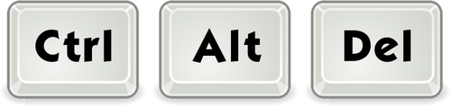 Ctrl + Alt + Delete tangentkombinationen Vektor ClipArt