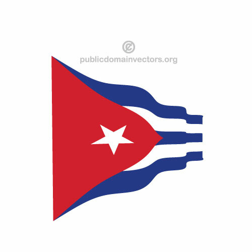 Golvende Cubaanse vector vlag