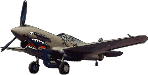 P-40 Warhawk fly vector illustrasjon