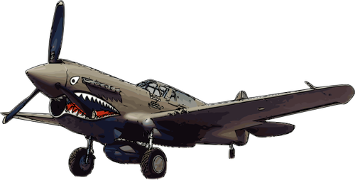 Ilustracja wektorowa samolotu P-40 Warhawk (głos)