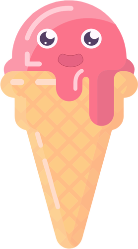 Erdbeer-Eis-Kegel
