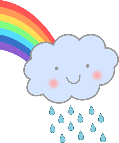 Smiling rainy cloud