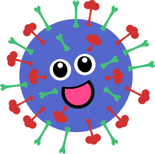 Söta virus illustration