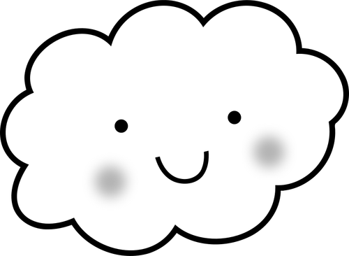 Dibujo vectorial de nube lindo