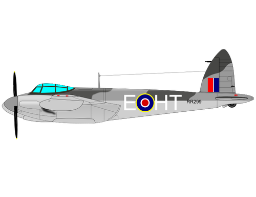 The de Havilland Mosquito vector drawing