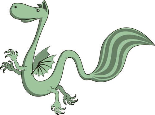 Green dragon, tegneserie stil