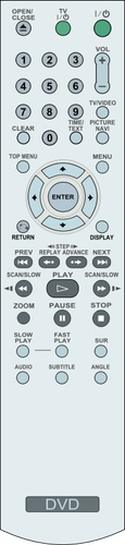 DVD uzaktan kumanda vektör görüntü