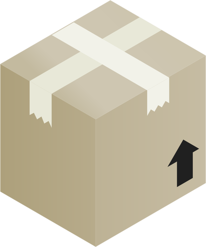 Sellotaped verpakking box vector afbeelding