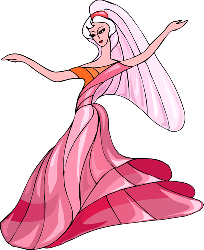 Pink dress dancer