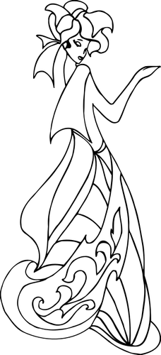 Poseren vector afbeelding model