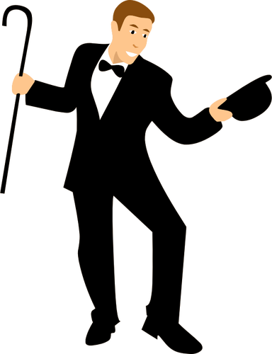 Dancer with cane vector image