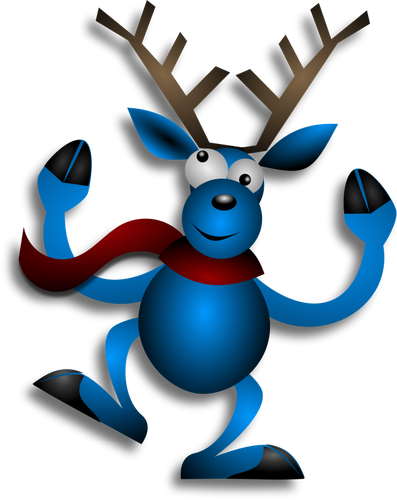 Raindeer नाच के ड्राइंग वेक्टर