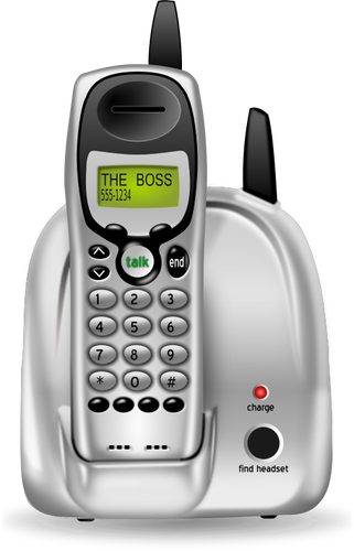 Cordless phone photorealistic vector image