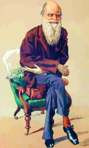 Charles Darwin vektör çizim