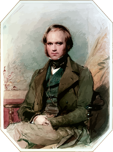 Retrato de vetor de Charles Darwin