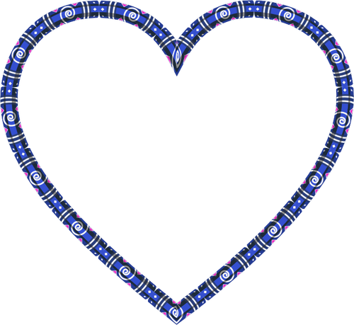 Decoración de corazón azul