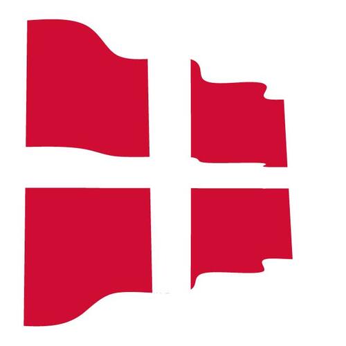 Golvende vlag van Denemarken