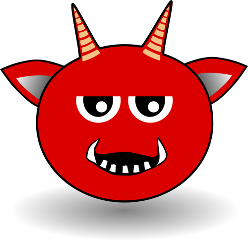 छोटे लाल शैतान कार्टून वेक्टर छवि