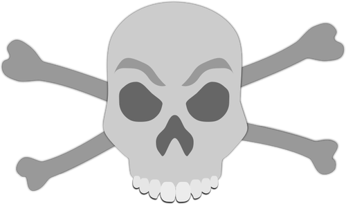 Vektor-Bild abstrakte Skull & Bones-Symbolik