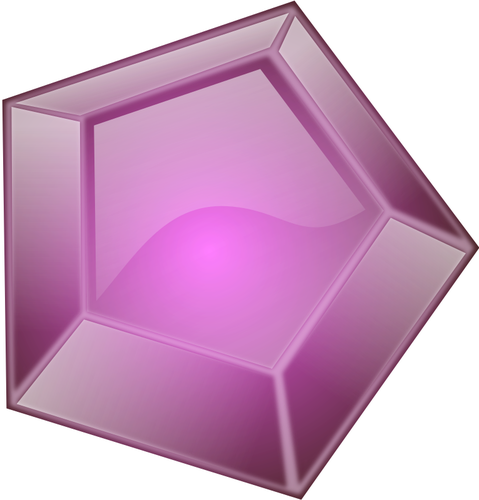 Multi surface purple diamond vector clip art