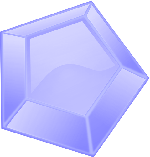 Imagen vectorial de diamante azul hexagonal