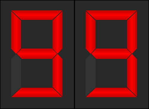 Digital numberdisplay vectorimage