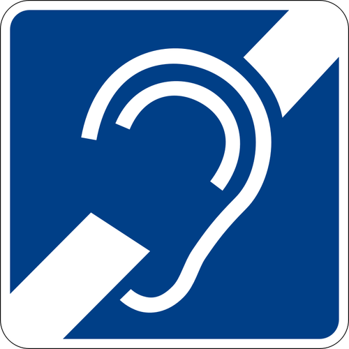 Vektorový obrázek sluchově postižení znamení