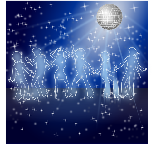 Dance party vector clip art