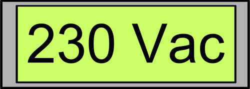 数字显示"230 Vac"矢量图像