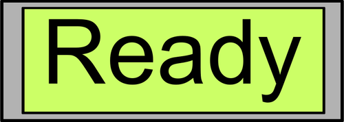 数字显示"就绪"矢量图像