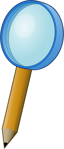 Magnifying pencil vector image