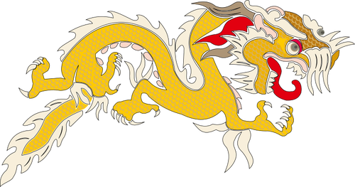 Färgglada dragon