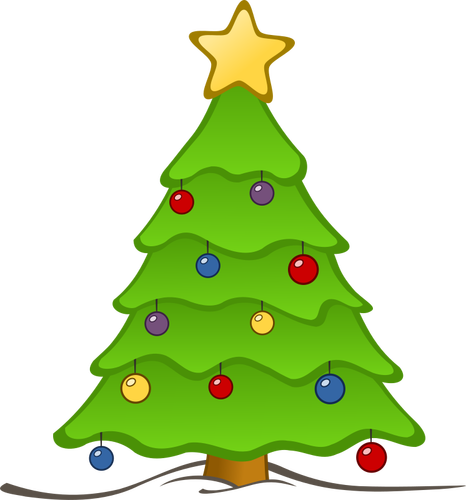 Christmas tree drawing