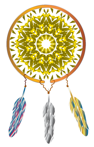 Disegno vettoriale di Native American dream catcher