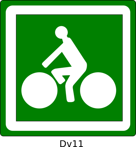 ClipArt vettoriali di ciclismo rotta traffico segno