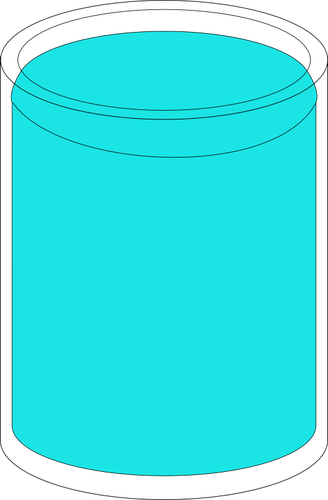 Glas water vector tekening