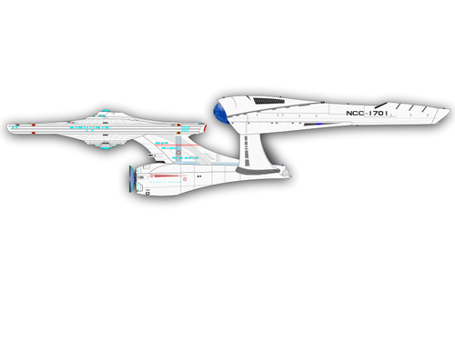 Novo vetor de nave espacial Enterprise desenho