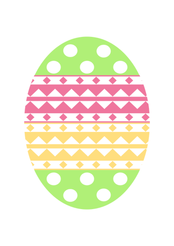 Pastel color Easter egg vector image