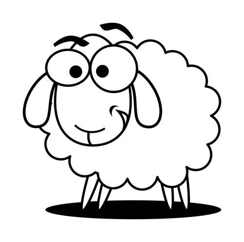 Векторное изображение всезнайка овец