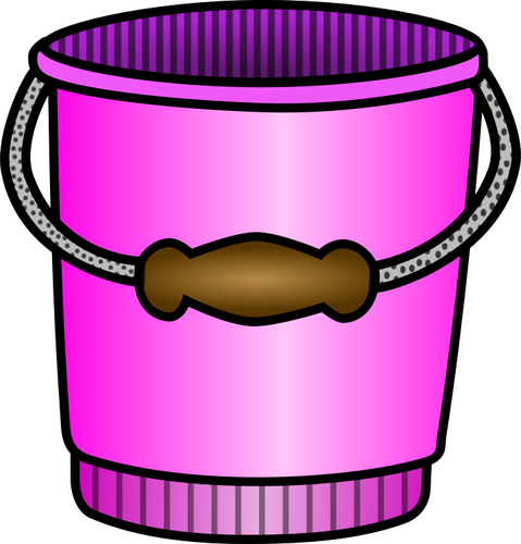 Vector image of pink bucket