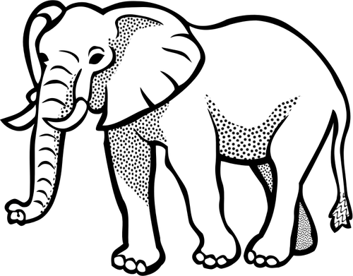 Illustrazione vettoriale di elefante fiacchi